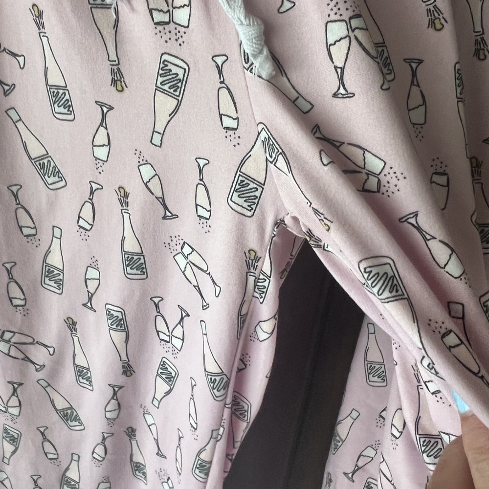 Hello Mello-Breakfast in Bed-Lounge Pants-/Champagne & Glasses Size M/L - Picture 3 of 9